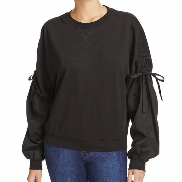 Do+Be Black Tie Long Sleeve Shirt Small NWT - Picture 1 of 6